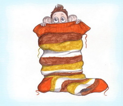 Filc, a zoknimuki - Tóth Anita illusztrációja