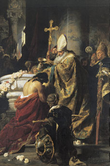 Benczúr Gyula: Vajk megkeresztelése (1875)