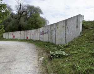 Betonfal az ukrán–román határon, Técső