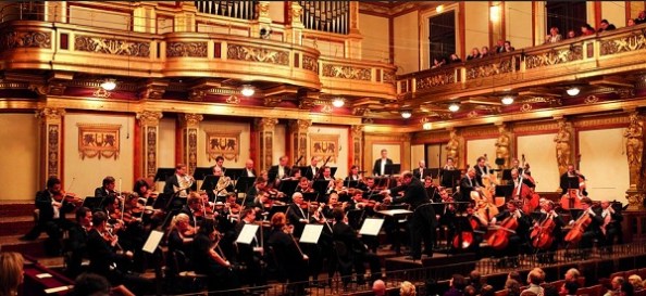 A Bruno Walter zenekar a bécsi Musikverein nagytermében