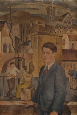 Király Lajos: Önarckép Pécsett (Diákélet) (1938)