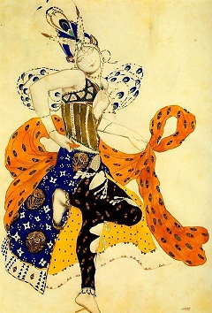 Léon Bakst vázlata a Péri jelmezéhez (1911)