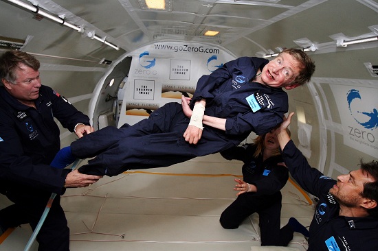 Hawking a súlytalanság állapotában, a NASA vendégeként