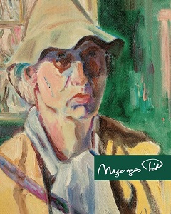 A kalapos önarckép (részlete) Feledy Balázs kötetének címlapján