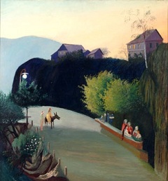 Csontváry: Villanyvilágított fák Jajcéban