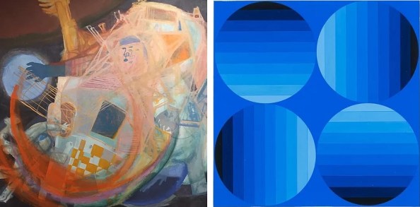 Kondor Béla: Űrhajósok (1970) Victor Vasarely: Hold (1965)